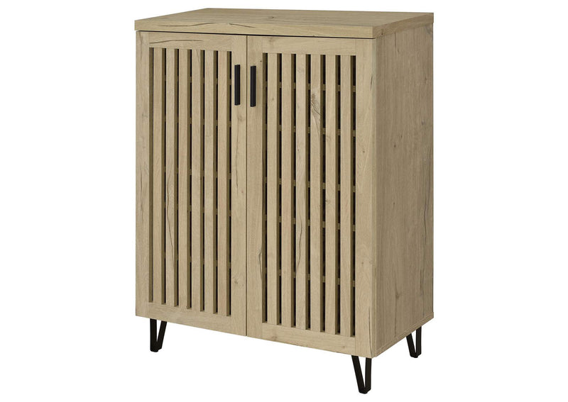950424 Brixton 2-door Entryway Shoe Storage Cabinets White Oak