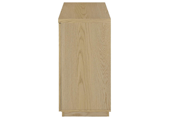 950429 Tilbury 2-door Glass Front Accent Display Cabinet Light Oak