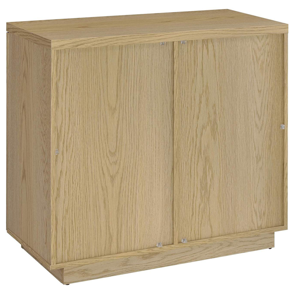 950429 Tilbury 2-door Glass Front Accent Display Cabinet Light Oak