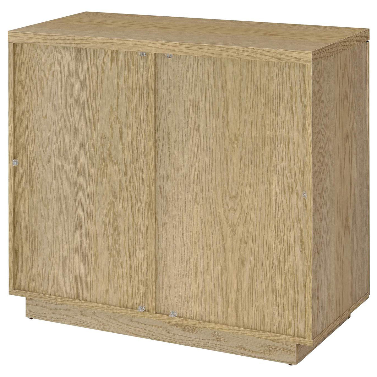 950429 Tilbury 2-door Glass Front Accent Display Cabinet Light Oak