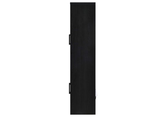 950432 Riva 4-door Tall Accent Display Cabinet LED Lighting Black