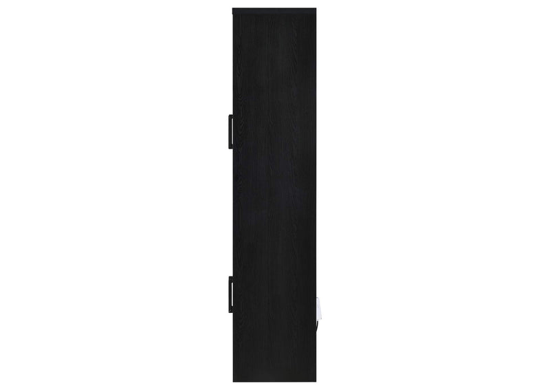 950432 Riva 4-door Tall Accent Display Cabinet LED Lighting Black