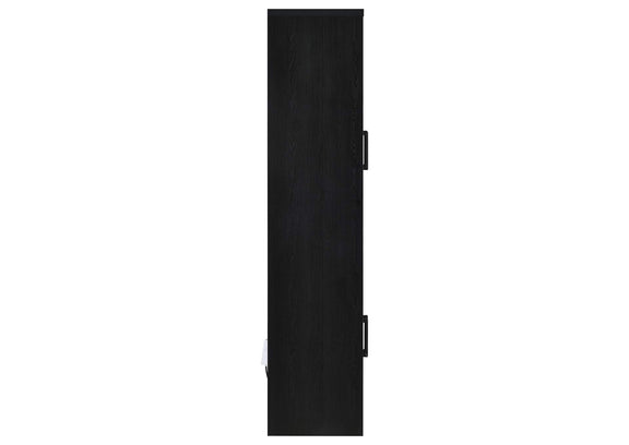 950432 Riva 4-door Tall Accent Display Cabinet LED Lighting Black