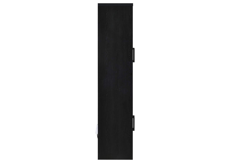 950432 Riva 4-door Tall Accent Display Cabinet LED Lighting Black