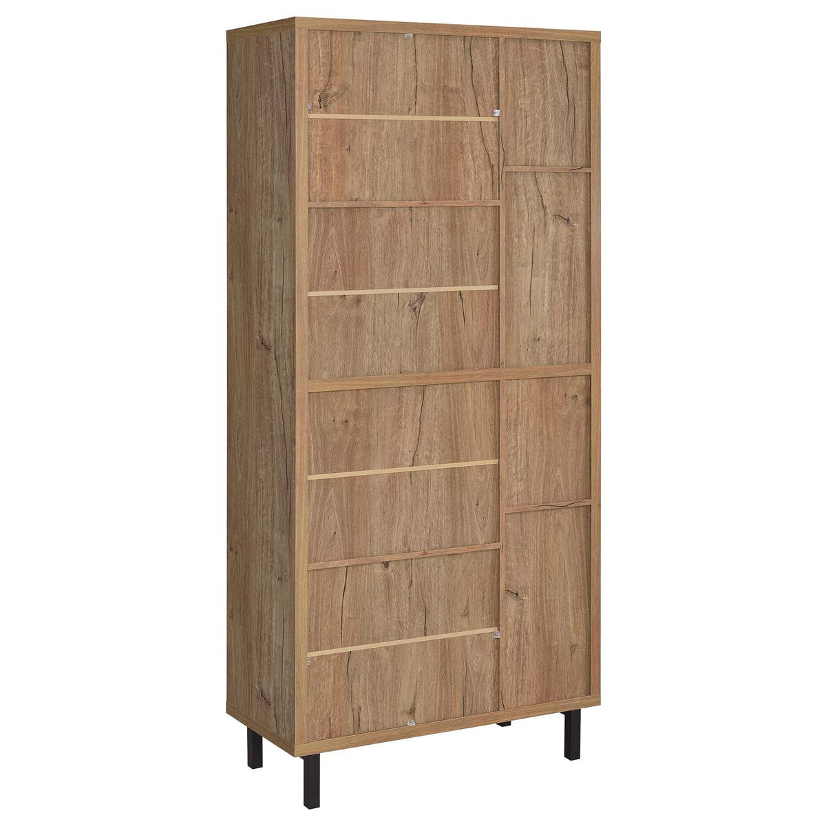 950440 Teller 80-inch 4-door Tall Shoe Storage Cabinet Natural Oak