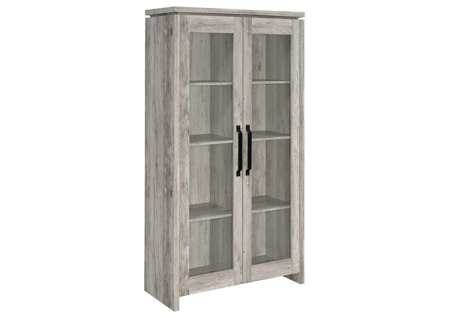 Alejo 2-door Engineered Wood Tall Cabinet Grey Driftwood
