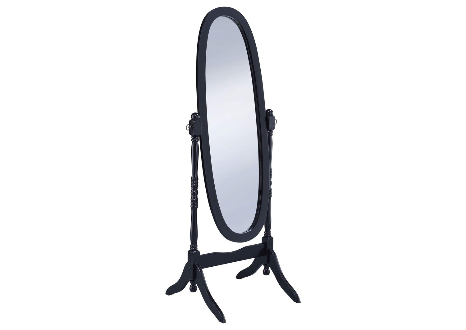 Foyet Wood Adjustable Full Length Cheval Mirror Black