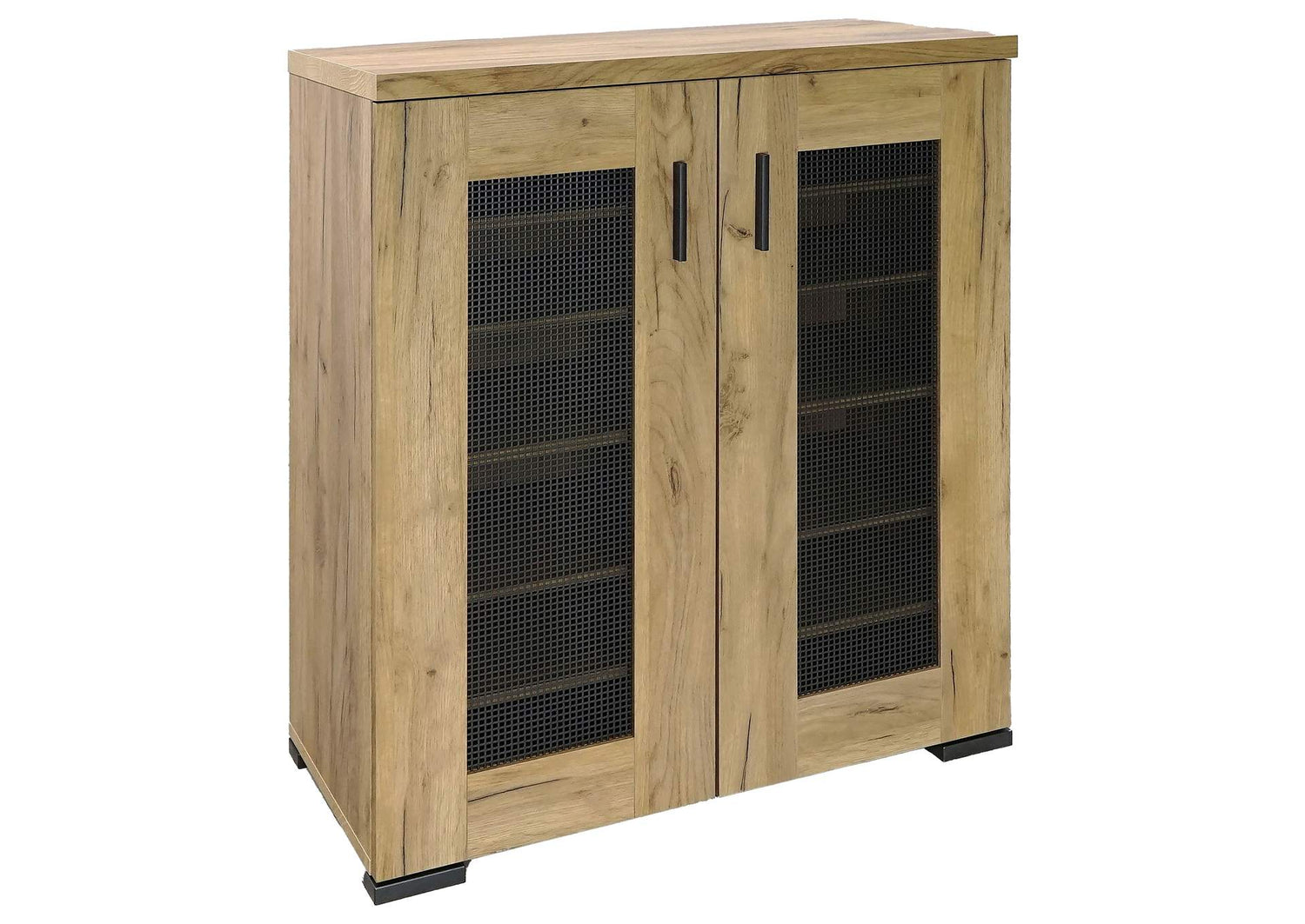 Bristol 6-shelf Engineered Wood Shoe Cabinet Golden Oak
