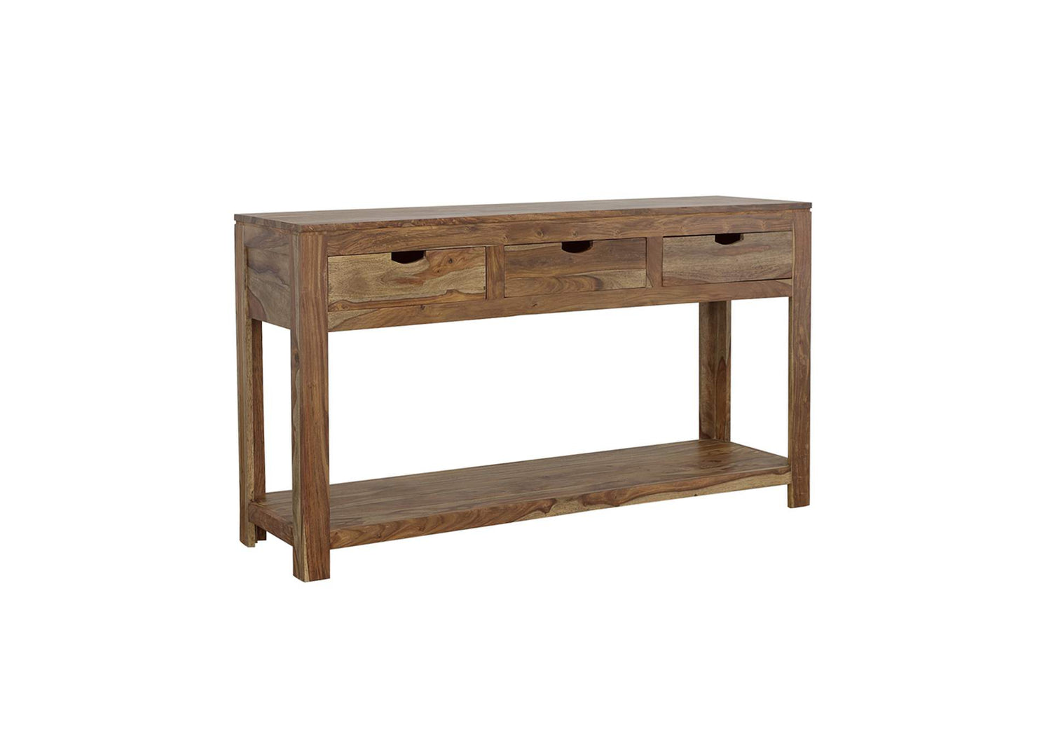 Esther 3-drawer Wood Console Table Natural Sheesham
