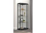 953234 Zenobia 3-shelf Curio Cabinet Display Case Black
