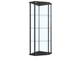 Zenobia 3-shelf Curio Cabinet Display Case Black