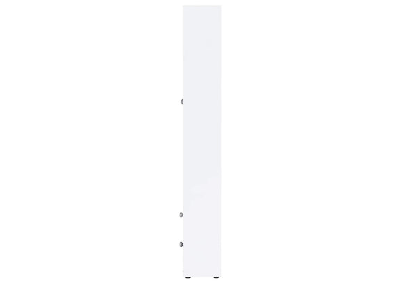953477 Hawthorne 4-shelf Glass Door Tall Cabinet with Drawers White