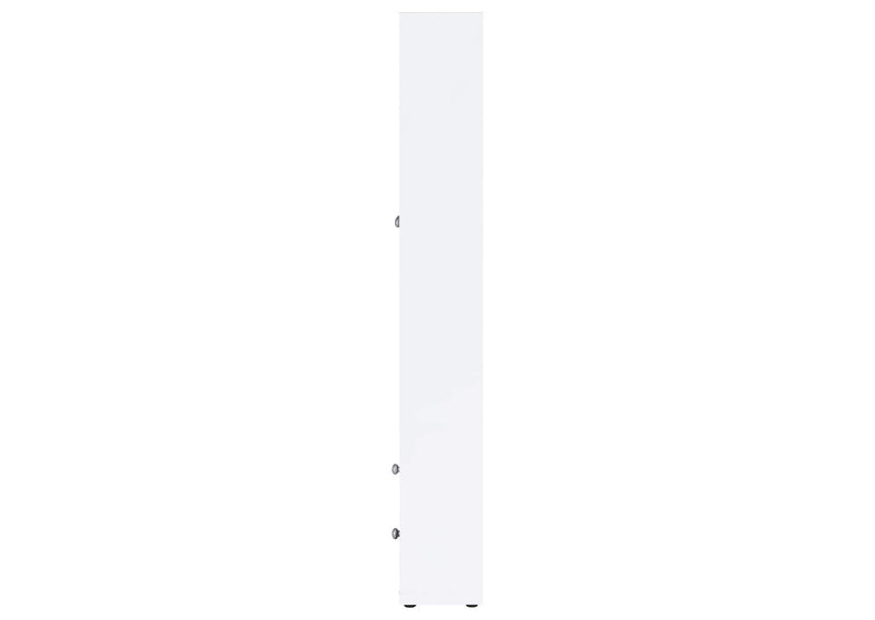 953477 Hawthorne 4-shelf Glass Door Tall Cabinet with Drawers White