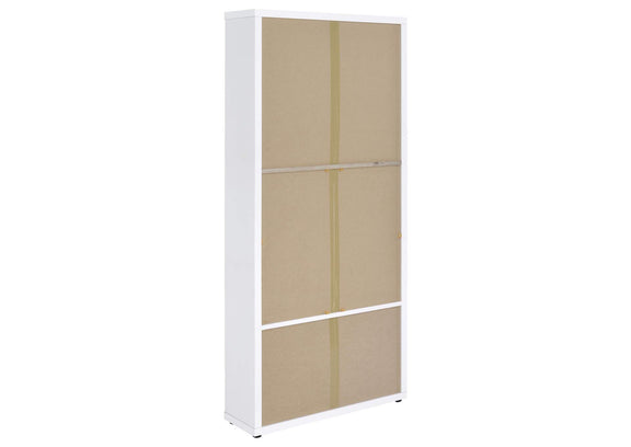 953477 Hawthorne 4-shelf Glass Door Tall Cabinet with Drawers White
