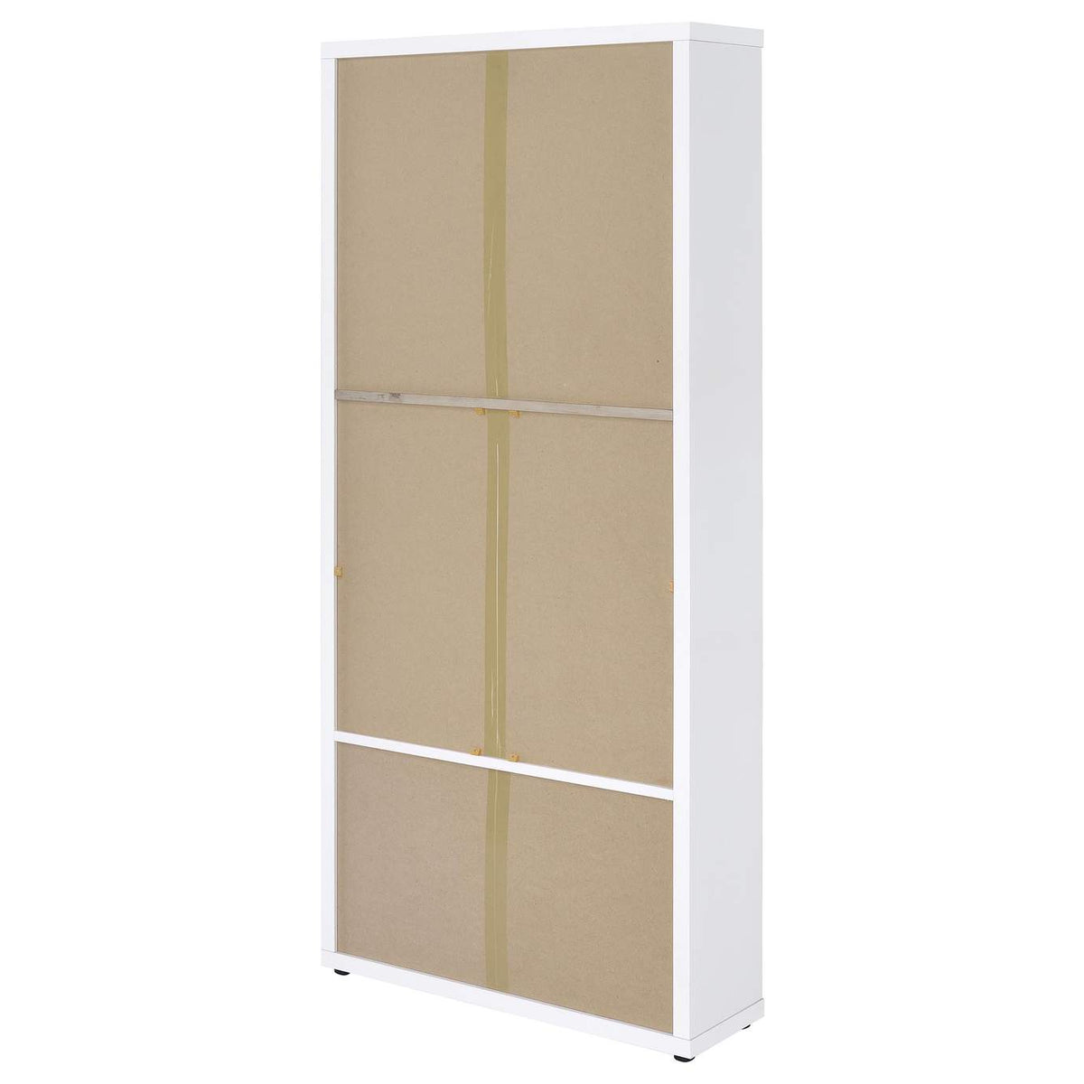 953477 Hawthorne 4-shelf Glass Door Tall Cabinet with Drawers White