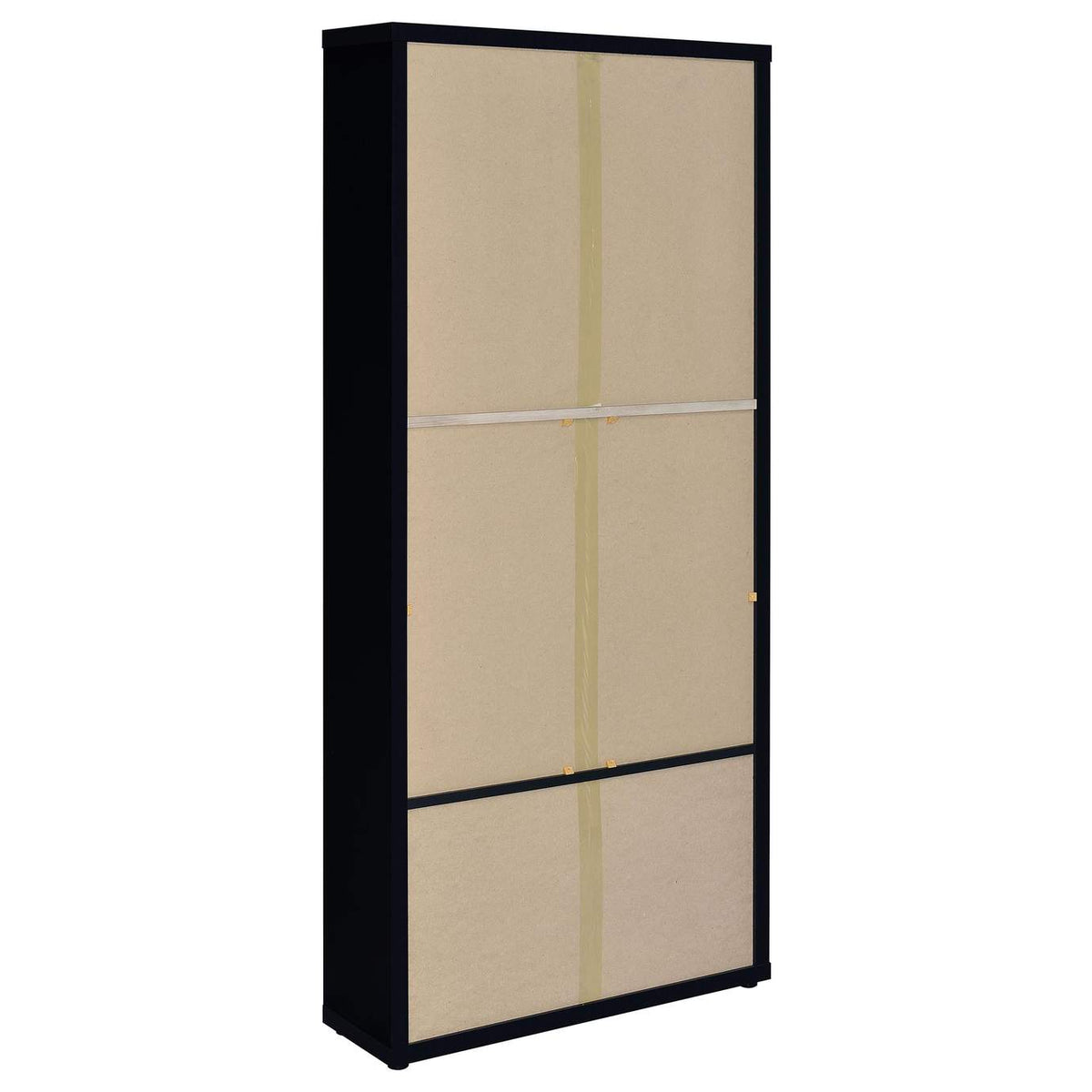 953478 Hawthorne 4-shelf Glass Door Cabinet with Drawers Black