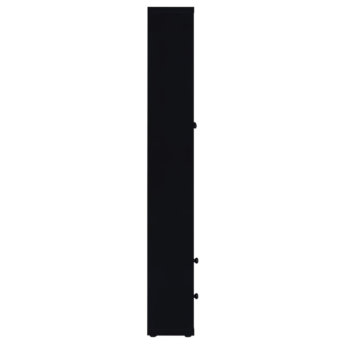 953478 Hawthorne 4-shelf Glass Door Cabinet with Drawers Black