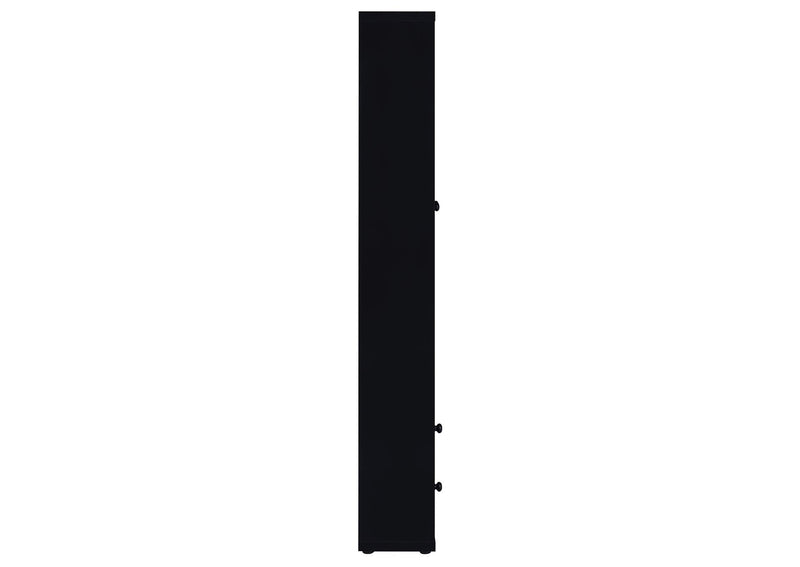 953478 Hawthorne 4-shelf Glass Door Cabinet with Drawers Black