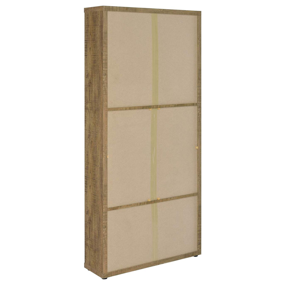 953479 Hawthorne 4-shelf Glass Door Tall Cabinet with Drawers Mango