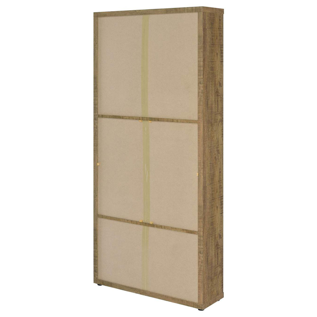 953479 Hawthorne 4-shelf Glass Door Tall Cabinet with Drawers Mango