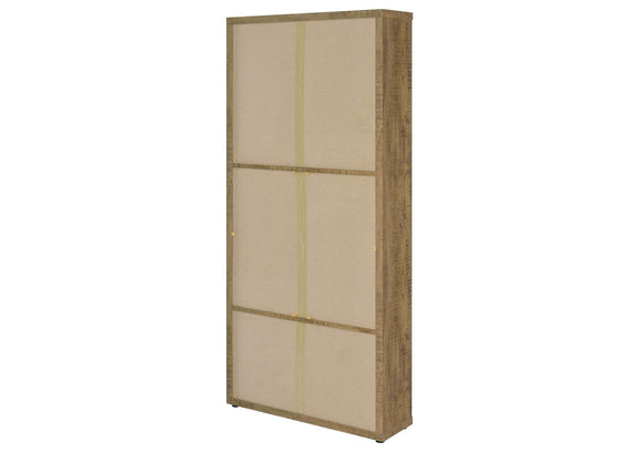 953479 Hawthorne 4-shelf Glass Door Tall Cabinet with Drawers Mango