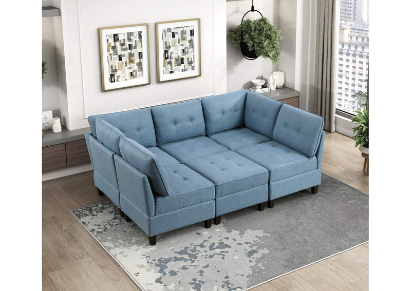 9557BUE-C1A Chair with One Arm and Storage