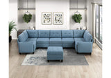 9557BUE-4 Ottoman with Storage