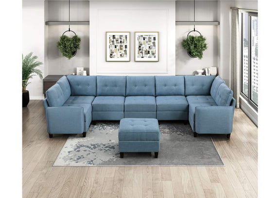 9557BUE-4 Ottoman with Storage