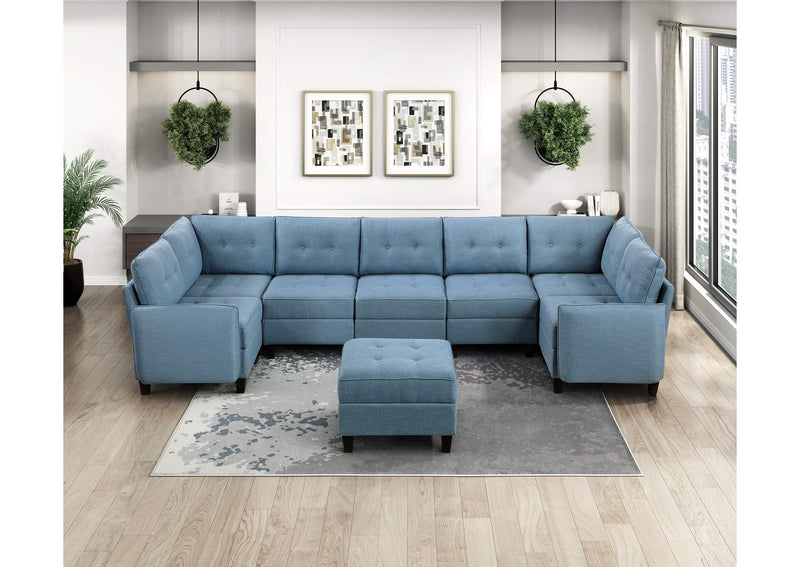 9557BUE-4 Ottoman with Storage