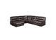 9579BRWKIT6LCRRPW Dyersburg 6-Piece Power Reclining Sectional with Left Chaise