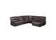 9579BRWKIT6LRRCPW Dyersburg 6-Piece Power Reclining Sectional with Right Chaise