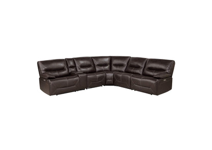 9579BRWKIT6LRRRPW Dyersburg 6-Piece Power Reclining Sectional