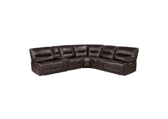 9579BRWKIT6LRRRPW Dyersburg 6-Piece Power Reclining Sectional