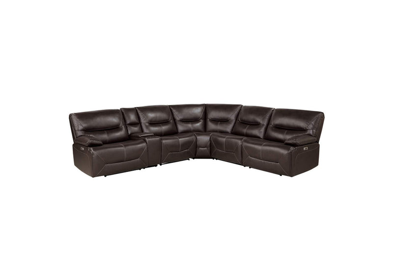 9579BRWKIT6LRRRPW Dyersburg 6-Piece Power Reclining Sectional