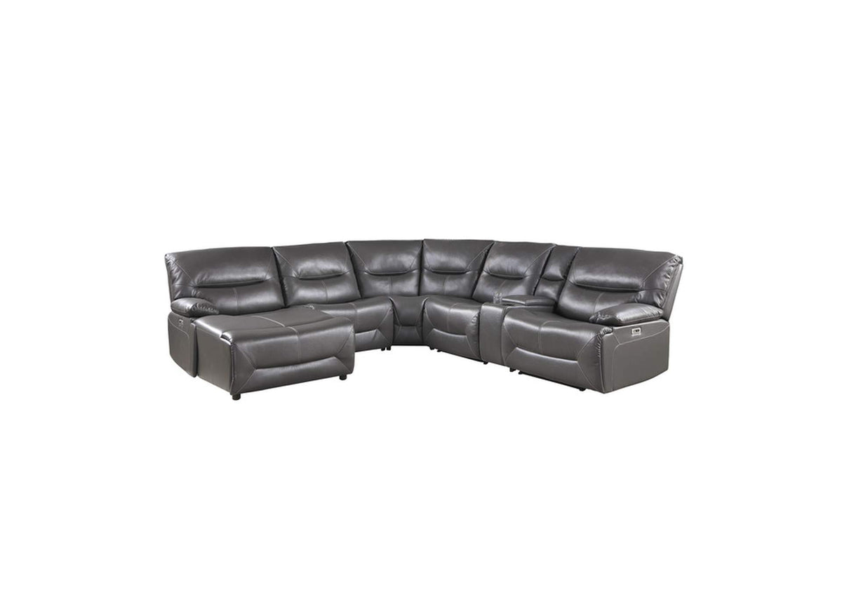 9579GRYKIT6LCRRPW Dyersburg 6-Piece Power Reclining Sectional with Left Chaise