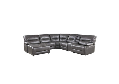 9579GRYKIT6LCRRPW Dyersburg 6-Piece Power Reclining Sectional with Left Chaise