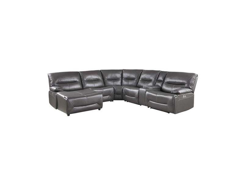 9579GRYKIT6LCRRPW Dyersburg 6-Piece Power Reclining Sectional with Left Chaise