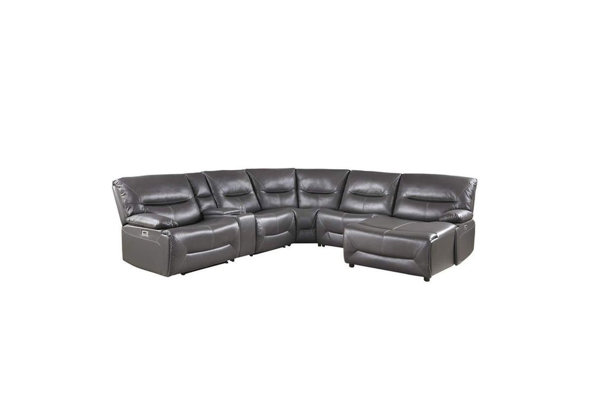 9579GRYKIT6LRRCPW Dyersburg 6-Piece Power Reclining Sectional with Right Chaise