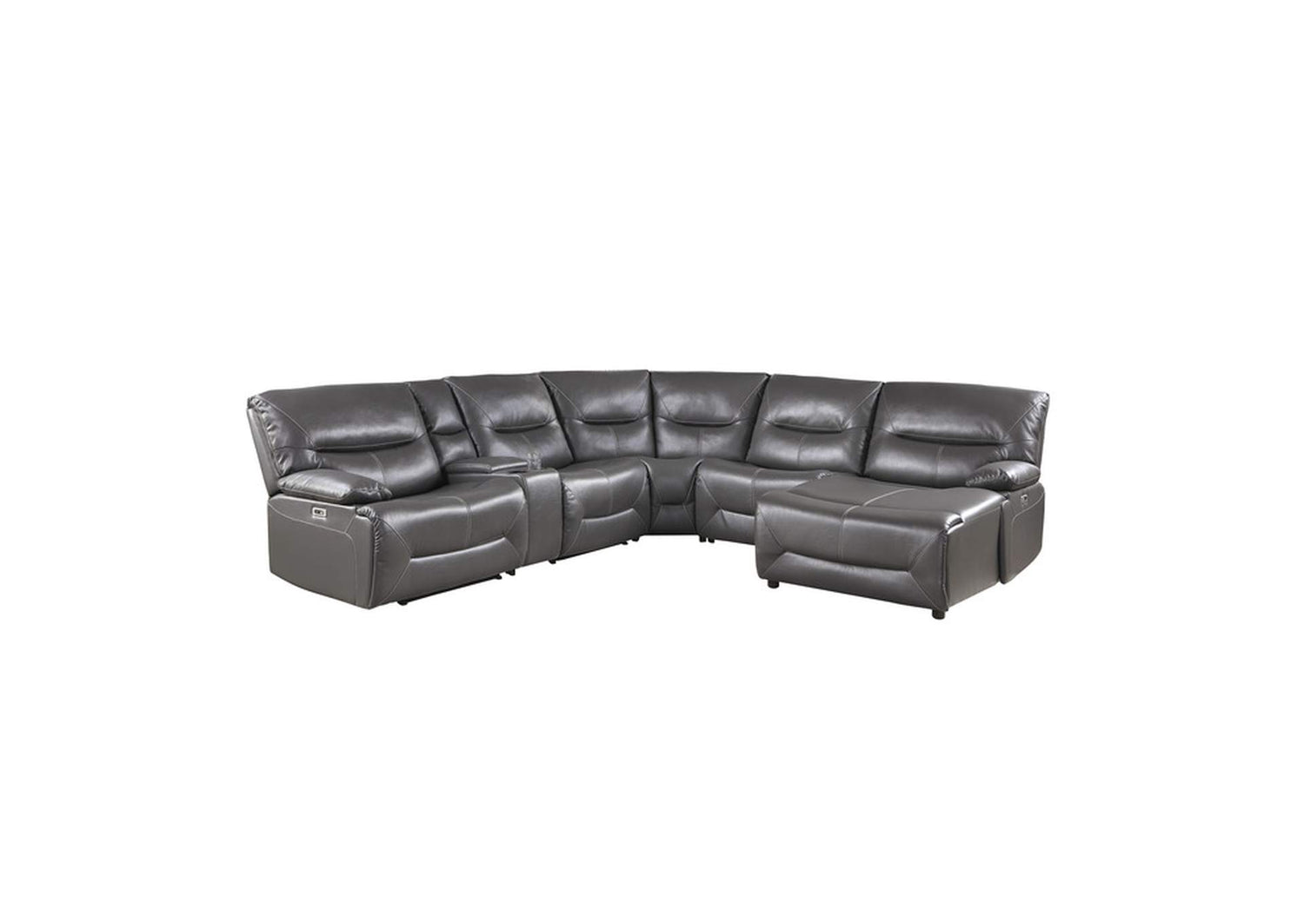 9579GRYKIT6LRRCPW Dyersburg 6-Piece Power Reclining Sectional with Right Chaise