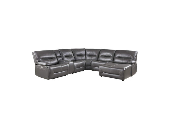 9579GRYKIT6LRRCPW Dyersburg 6-Piece Power Reclining Sectional with Right Chaise