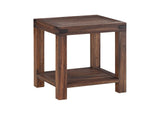 3F4122 Meadow Solid Wood Rectangular Side Table In Brick Brown