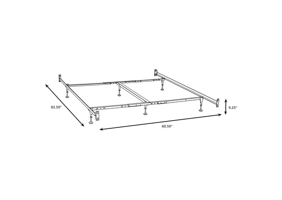 9602QK Esme Queen or E King Bed Frame Black (Headboard & Footboard)