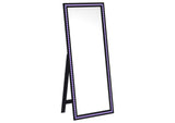 960962 Windrose 28 x 67 Inch Tempered LED Standing Mirror Black