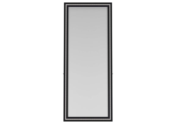 960962 Windrose 28 x 67 Inch Tempered LED Standing Mirror Black