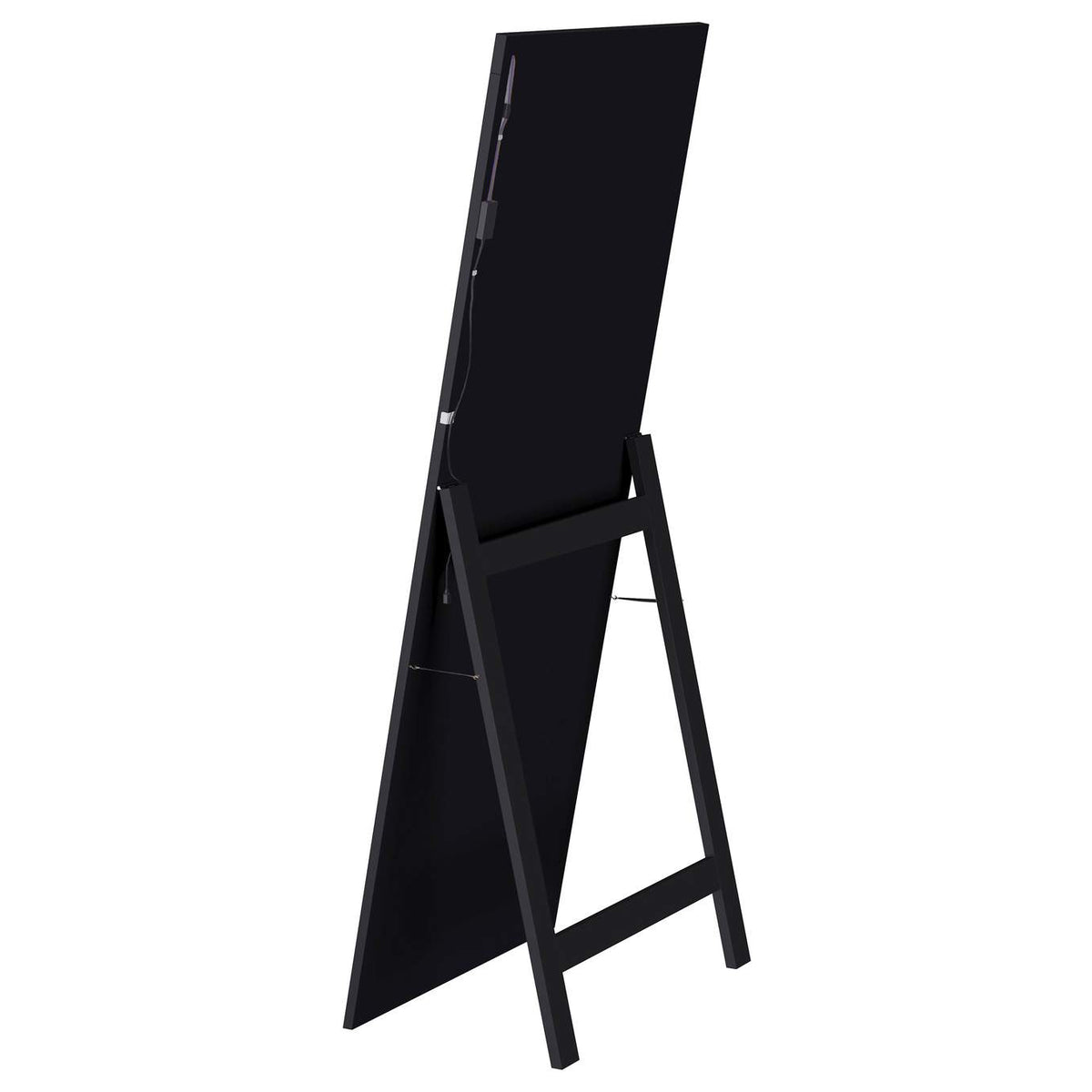 960962 Windrose 28 x 67 Inch Tempered LED Standing Mirror Black