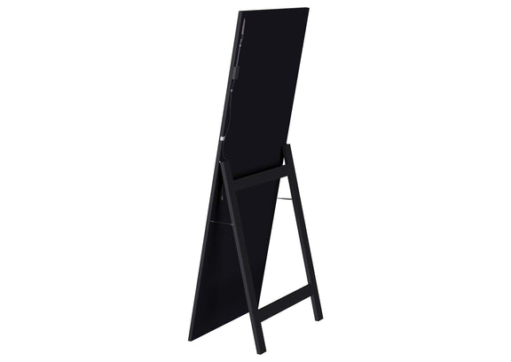 960962 Windrose 28 x 67 Inch Tempered LED Standing Mirror Black