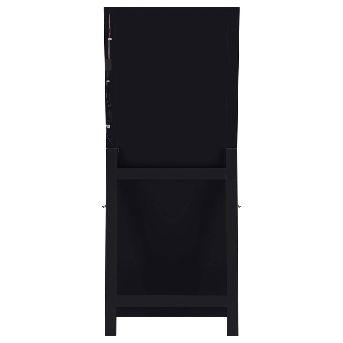 960962 Windrose 28 x 67 Inch Tempered LED Standing Mirror Black