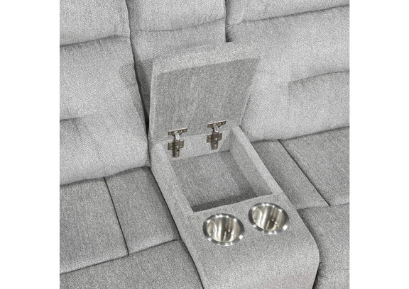 9610GY-2 Lyndon Double Reclining Love Seat with Center Console