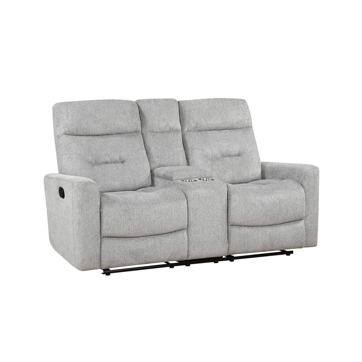 9610GY-2 Lyndon Double Reclining Love Seat with Center Console