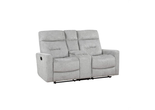 9610GY-2 Lyndon Double Reclining Love Seat with Center Console
